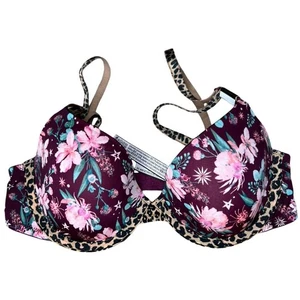 NEW Victoria's Secret Sexy Tee Lined Demi Bra 32C- Kir Floral adjustable - Picture 1 of 10