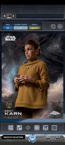 Topps Star Wars Card Trader Legendary 2025 Chrome Black 6cc Eedy Karn - Picture 1 of 2