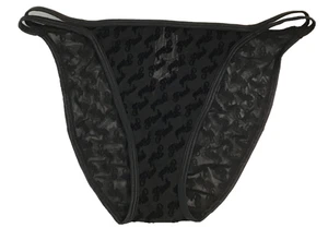 Victoria's Secret Cheeky-Höschen pink Damen Logo Netz Träger Large schwarz - Bild 1 von 7