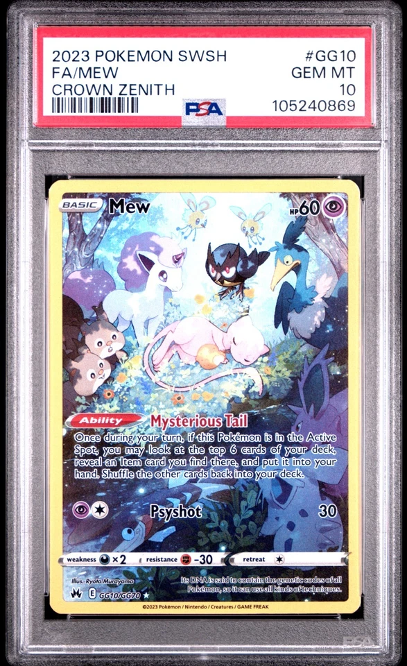 Mew GG10/GG70 Crown Zenith: Galarian Gallery Holo PSA 10 - Image 1 of 2