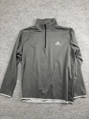 Adidas Pullover Mens XL Gray Climalite Quarter Zip Performance Athletic Golf - Image 1 of 4