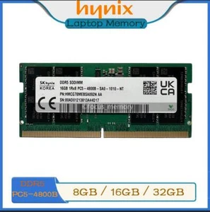 SK hynix 8 GB 16GB 32GB PC5-38400 DDR5 4800 MHz SO-DIMM Laptop Memory lot for HP - Picture 1 of 9
