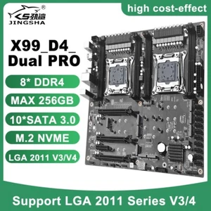 Zócalo doble placa base JINGSHA X99 D4 LGA 2011-3 puerto M2*8 SATA3.0*10 para servir - Imagen 1 de 13