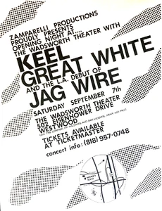 Great White Jack Russell Keel Jagwire Music Flyer - Picture 1 of 1