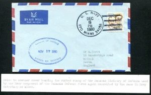 BAHAMAS: (12898) FPO/DEFENCE CANCEL/COVER - Picture 1 of 1