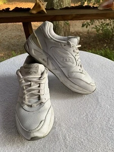 Saucony Shoes Womens 8M 5275-1 Progrid Stabil Le 4 Leather Walking White Sneaker - Picture 1 of 8