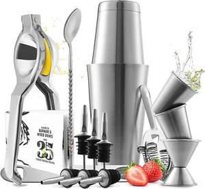 Bar Set Cocktail Shaker Set Stainless Steel Mixology Bartender Kit 16 Piece - Picture 1 of 8