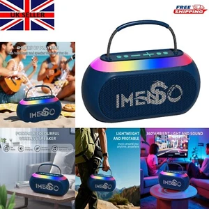 Portable IMENSO S1046 Bluetooth Speaker Powerful Bass Stereo 16W BT RGB Lights - Picture 1 of 8