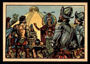 1961 Leaf Famous Discoveries & Adventures #4 Conquest Of Mexico NM/MT