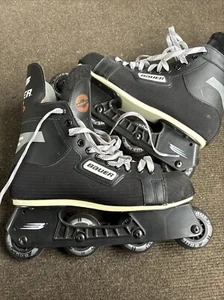 Mens 11.5 BAUER RH 200 Off Ice NHL Hockey Inline Roller Blades Skates CANADA VTG - Picture 1 of 13