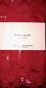 Kate Spade Napkins Spade Flower Cranberry 20 x 20 In. 4 Pk. - Picture 1 of 2