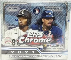 Topps 2021 cromado béisbol caja HTA - sellado de fábrica - 5 autos por caja - Imagen 1 de 11