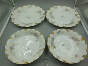 LOTTO 4 PEZZI / PIATTI E CIOTOLE CH. FIELDS GDA HAVILAND LIMOGES VIOLA, VIOLA E ORO - Foto 1 di 8