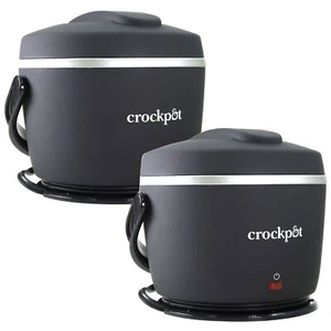 2x Crock-Pot Electric Lunch Box Portable Food Warmer for On-the-Go 20Oz. (Black) - Picture 1 of 7