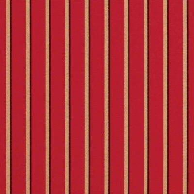 SUNBRELLA 5603 HARWOOD CRIMSON RED GOLD STRIPE OUTDOOR WOVEN FABRIC BY YARD 54"W