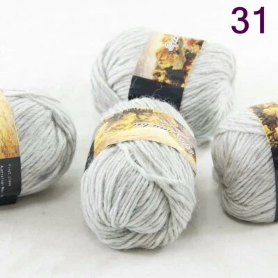 NEW Lot of 4x50g Balls Chunky Hand Coarse Knitting Rainbows Shawls Wool Yarn 831 - Image 1 of 4