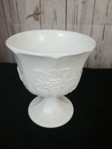 Vintage Indiana White Milk Glass Colony Harvest Grape Planter/ Compote Octogon - Picture 1 of 12