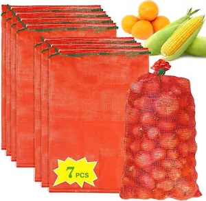 Bolsas grandes para productos de malla Sukh 7 piezas - 60 libras vegetales reutilizables... - Imagen 1 de 6