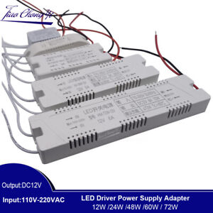 LED Driver Power supply Adapter 110-240V To 12v Lighting Transformer 12W 24W 60W