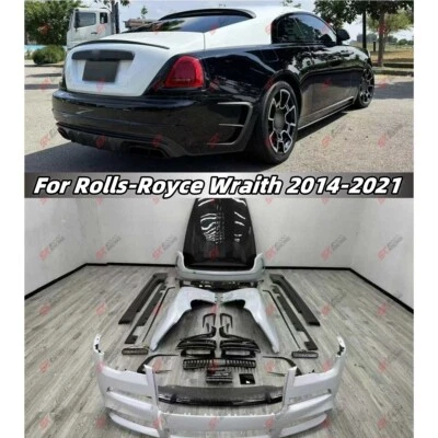 Paneles de capó de parachoques delantero trasero de fibra de carbono seco para Rolls-Royce Wraith 2014-2021 Foto 1 de 4