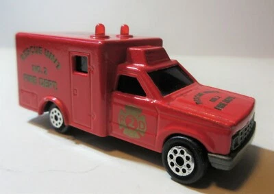 Majorette France Sonic Flashers Rescue Unit No 2 Fire Dept. Truck 'Majorette' - Image 1 of 4