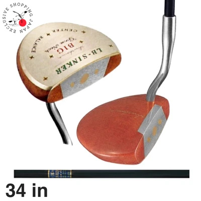 HONMA LB-SINKER Goose Big PERSIMMON Putter 34in Pendulum Graphite Shaft Vintage - Image 1 of 4