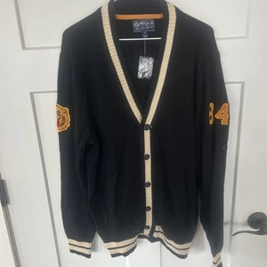 American Rag Classic Varsity Pullover Schwarz-Weiß Bestickte Patches XL Neu - Bild 1 von 10