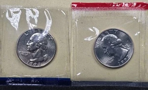 1993 P & D Washington Quarter 25C Philadelphia Denver - Picture 1 of 6