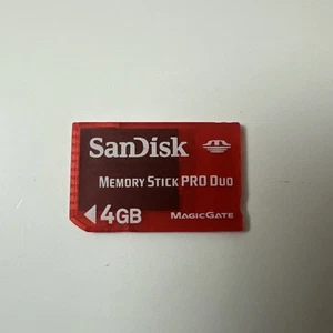 SanDisk 4GB Memory Stick Pro Duo Magic Gate Memory card - Red - Picture 1 of 2