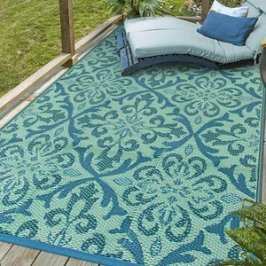 Lahome Waterproof Outdoor Rug 6x9 ft, Reversible Plastic Straw Patio Rug for ... - Picture 1 of 3