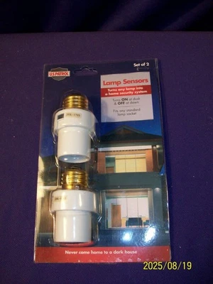 U.S. Patrol Set of 2 Lamp Sensors Fits Standard Sockets Home Security  NEW - Image 1 of 2