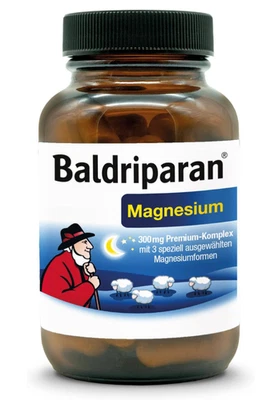 Baldriparan Magnesium-Premium-Komplex + Magnesiumbisglycinat,Vegan &Ohne Zusätze