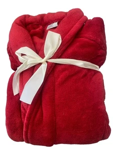 Plush Red Robe One Size Fits Most 100% Polyester Cozy Lounge Wear - Picture 1 of 5