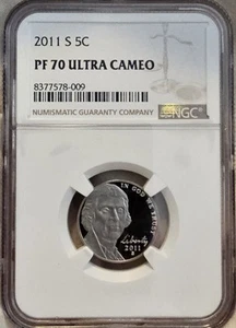 2011-S Jefferson Nickel NGC PF 70 ULTRA CAMEO - Picture 1 of 2