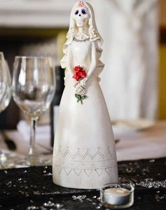 Day of the Dead 12" Bride holding Roses,Skeleton, skull doll Never been Used New - Picture 1 of 16