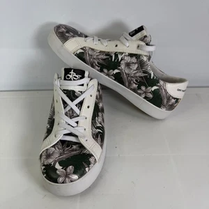 OTBT Women's Floral Print Lace Up Court Sneakers Botanical Pattern Shoes Sz 6.5 - Picture 1 of 2