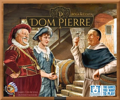 obo Dom Pierre .. Euro Worker Placement Champagne Production Board Game DENT - Image 1 of 4