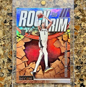Victor Wembanyama 2023-24 Panini Recon Rock The Rim Refractor Rookie Card (RC) - Picture 1 of 10