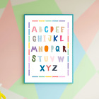 Learn The Alphabet Poster Wall Art, Kids Nursery, Bedroom Boy, Girl, Gift A3, A4