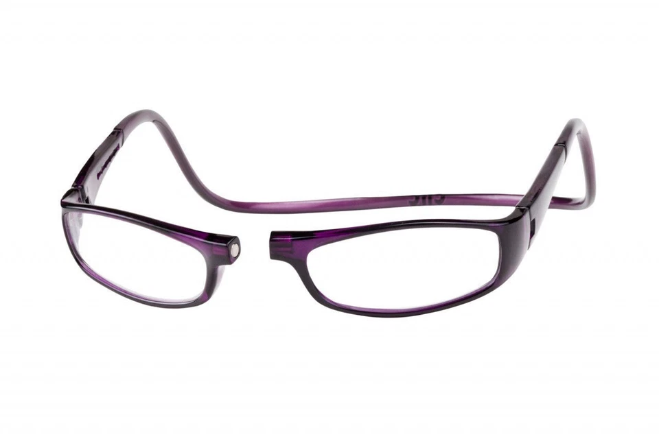 CliC +1.25 Diopter Magnetic Reading Glasses: Euro - Purple - Image 1 of 1