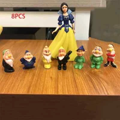 Lote de 8 peças de enfeites para decoração de festa Branca de Neve e o Anão - Imagem 1 de 2