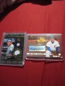 MLB BILLY WILLIAMS AUTO LEGENDS OF SUMMER & STITCH IN TIME GAME USED RELIC SP