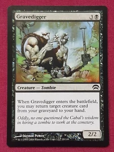 Magic The Gathering PLANECHASE GRAVEDIGGER black card MTG - Picture 1 of 2