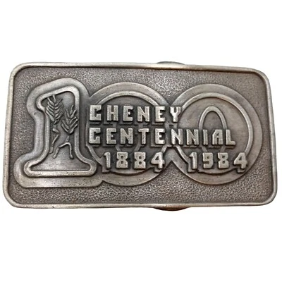 Hebilla de cinturón Cheney Kansas centenario vintage 100 años celebración 1984 limitada Foto 1 de 4
