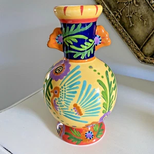 Pelzman Design LA PALOMA Hand Painted multi colored Dove Bird Vase 2003 EUC RARE - Imagen 1 de 8
