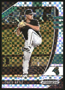2020 Panini Prizm Draft Picks Prizms Power Plaid #163 Chase Antle /35