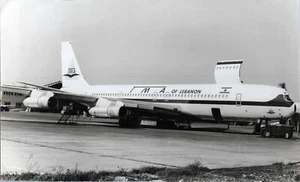 TMA OF LEBANON BOEING 707 ORIGINAL VINTAGE PHOTO AIRLINE CARGO - Picture 1 of 2