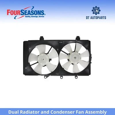 Conjunto de ventilador condensador y radiador doble de neón para Dodge 2004-2005 4 estaciones Foto 1 de 4