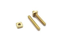 10 Threaded Rods and Nuts for Cabinet Furniture Knobs or Pulls 1-1/8" L x 8-32 D - Picture 1 of 1