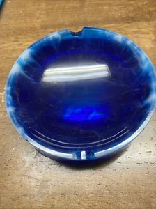 Blue & White Expoxy Resin Ashtray - Picture 1 of 6